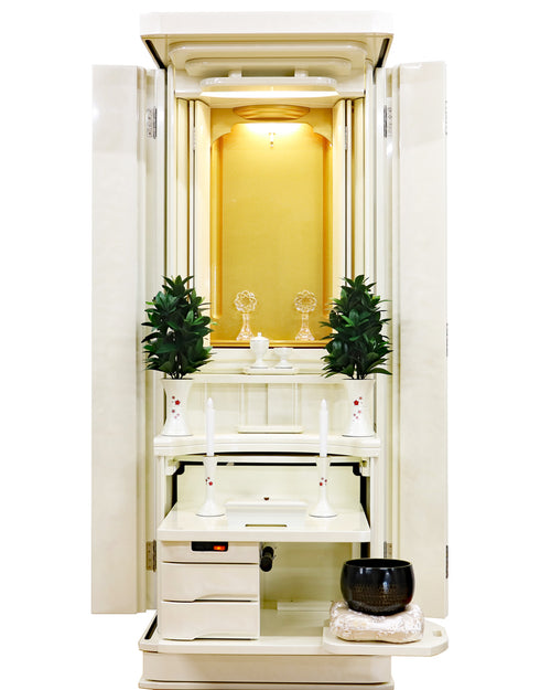 Soka Gakkai Furniture-style Buddhist Altar "Akane" Available in 4 colors Made in Japan Rainbow Gold Cabinet Compatible with Permanent Gohonzon